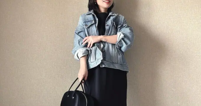 ユニクロ　クレープジャージーワンピースノースリーブ　小柄向け