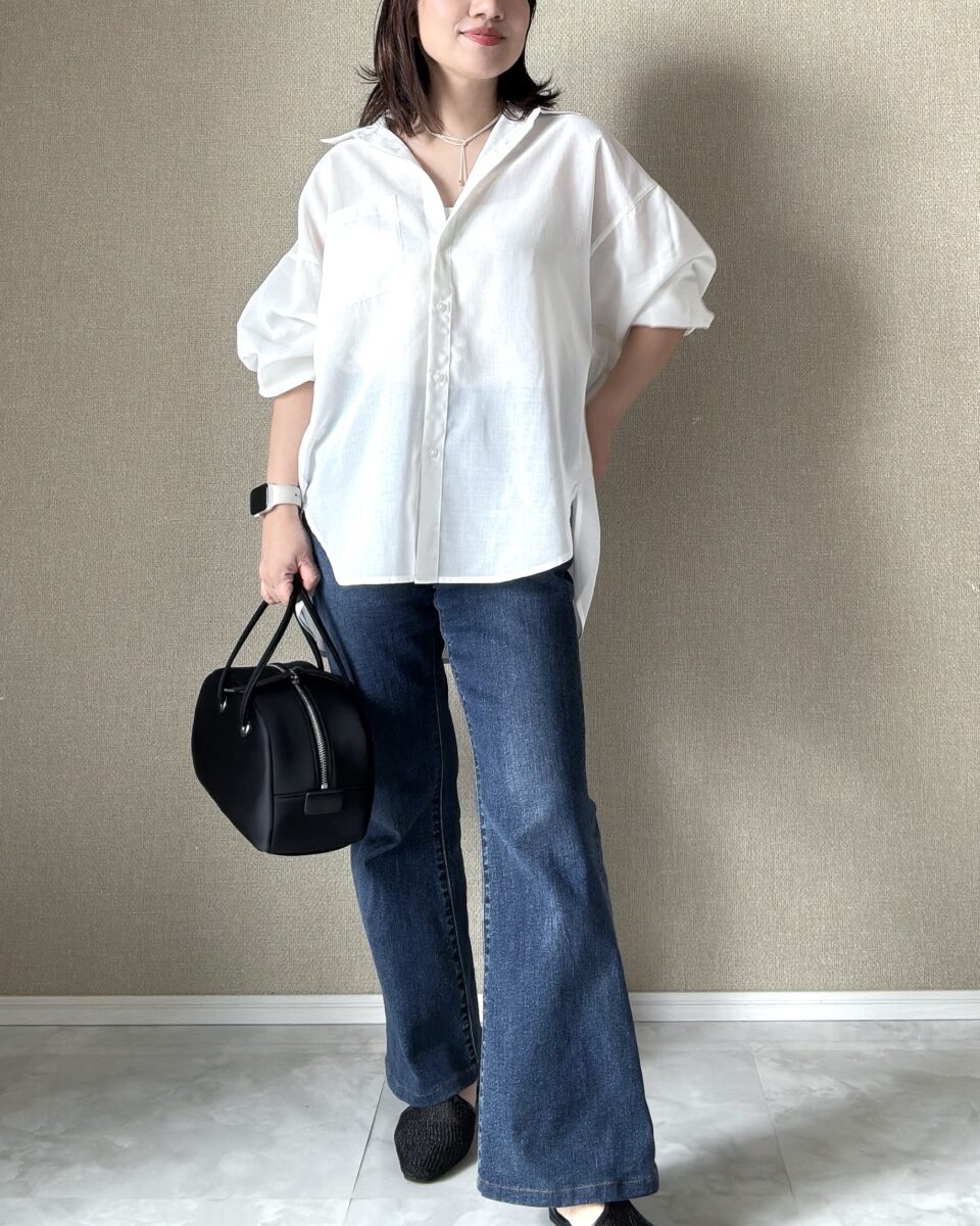 アラフィフ　きれいめカジュアル　低身長