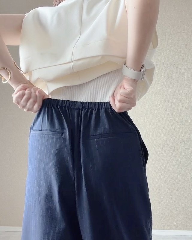 小柄 ユニクロ スマートイージーパンツ